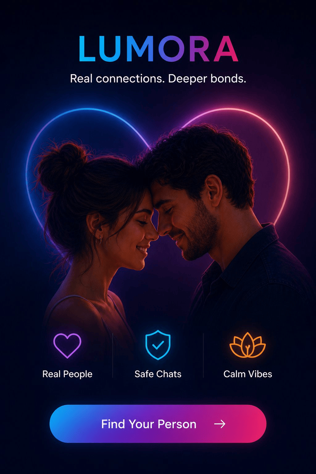 Lumora — Real connections. Deeper bonds. Real People. Safe Chats. Calm Vibes.